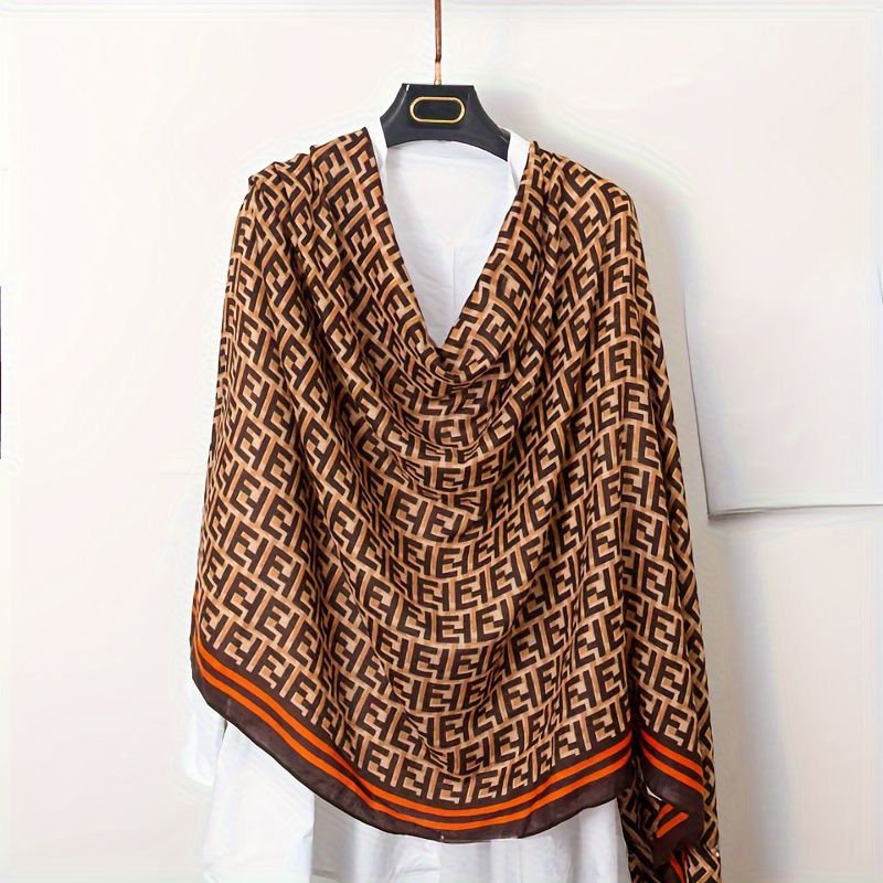 Écharpe Beige & Marron Style Fendi