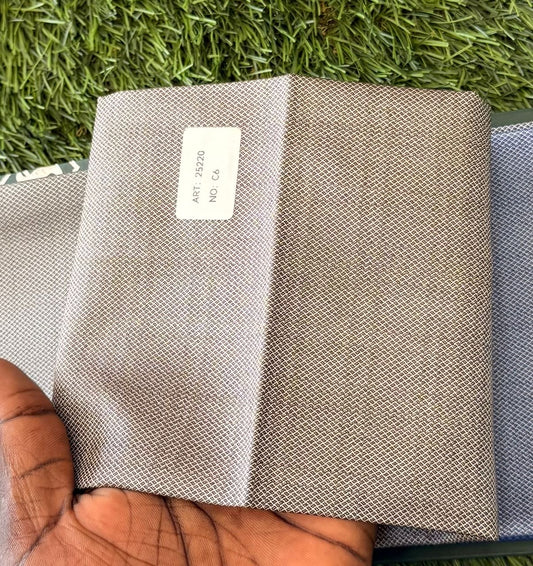 Tissu Oxford Premium Gris Perle – Tenues Africaines Élégantes