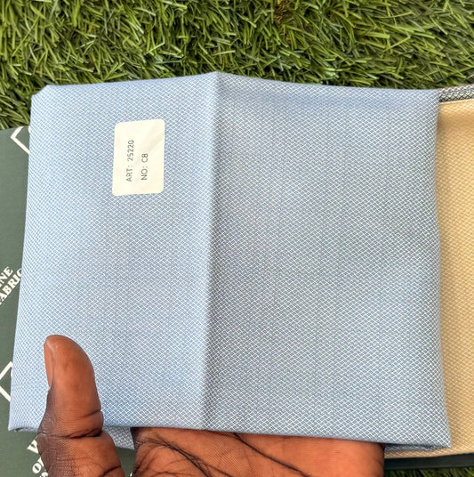 Tissu Oxford Premium Bleu Gris – Tenues Africaines Élégantes