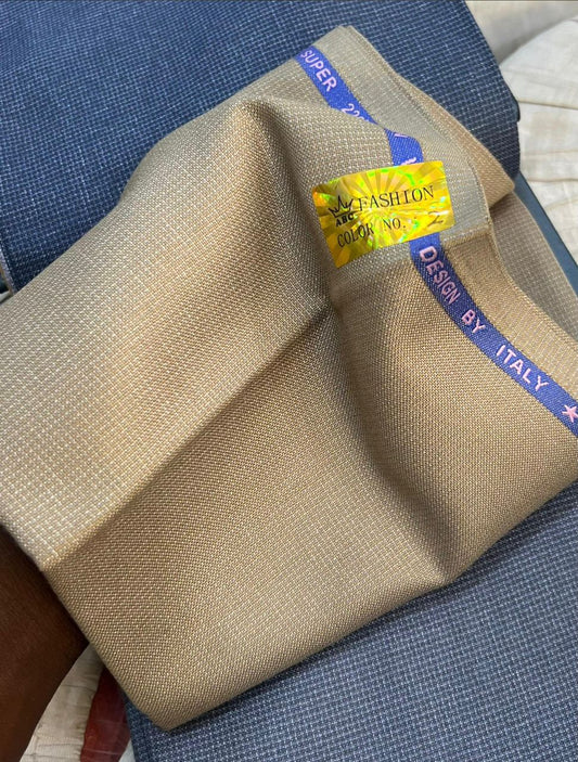 Tissu Homme Beige Texture Maillée