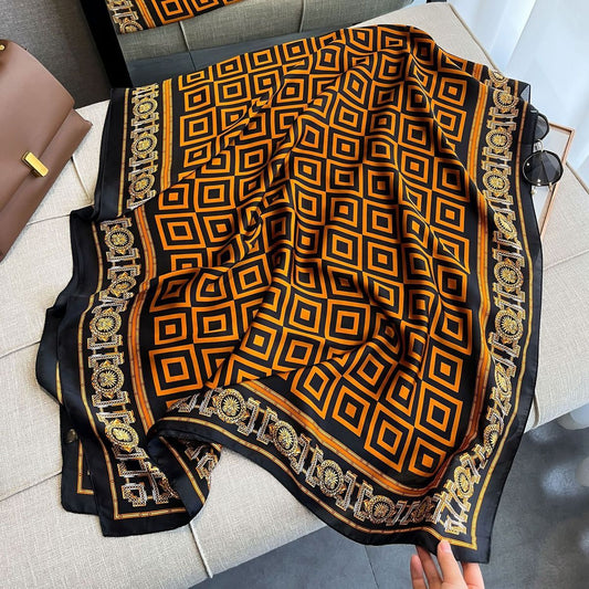 Écharpe Dorée & Noire – Élégance Intemporelle