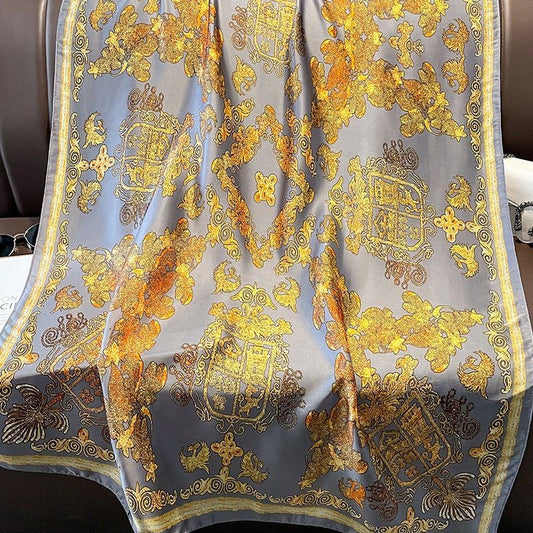 Écharpe Grise & Jaune – Douceur et Élégance