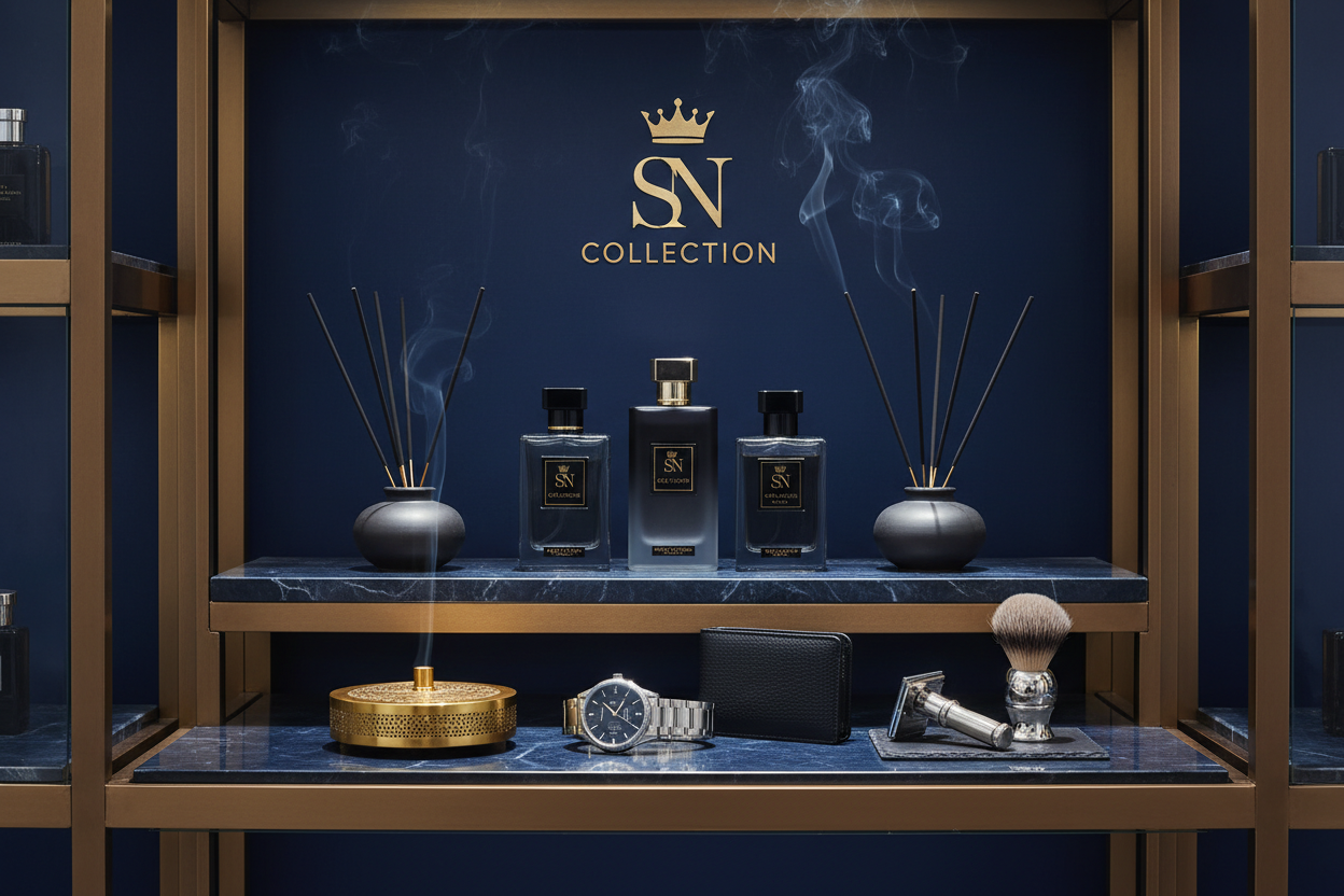 LES BEST SELLERS DES PARFUMS ET ENCENS ET ACCESSOIRS HOMMES AVEC LE LOGO DE SNCOLLECTION